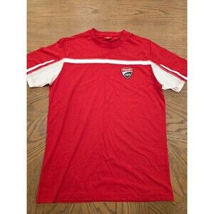 Vintage Ducati Corse T Shirt Mens S Red White MotoGP Racing Motorcycle Greece